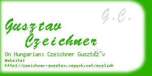 gusztav czeichner business card